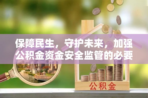 斗南保障民生，守护未来，加强公积金资金安全监管的必要性与实践