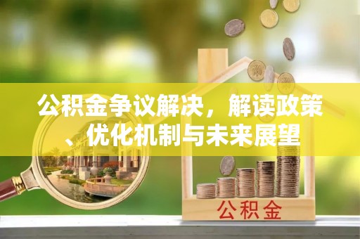 斗南公积金争议解决，解读政策、优化机制与未来展望