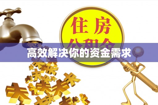 斗南高效解决你的资金需求