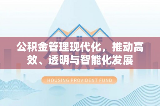斗南公积金管理现代化，推动高效、透明与智能化发展