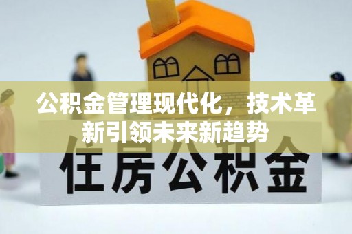 斗南公积金管理现代化，技术革新引领未来新趋势