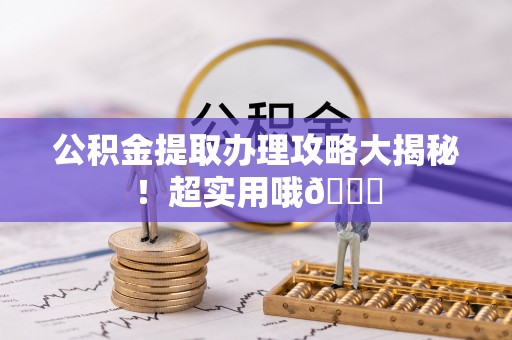 斗南公积金提取办理攻略大揭秘！超实用哦😉
