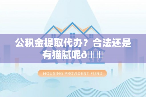 斗南公积金提取代办？合法还是有猫腻呢😏