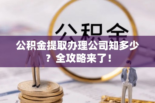 斗南公积金提取办理公司知多少？全攻略来了！