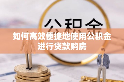斗南如何高效便捷地使用公积金进行贷款购房